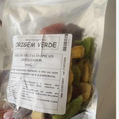 Foto do Mix de Frutas Tropicais Liofilizadas enviada pela cliente Leonor Moura